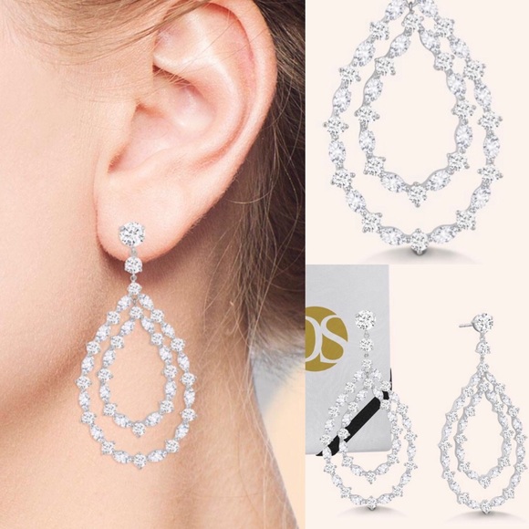 BRILLIANT Pear Drop earrings -silver - Picture 4 of 9